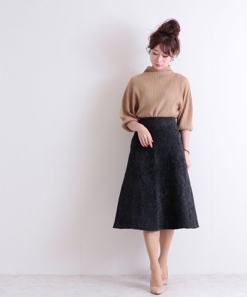 ジャガード織りのミモレ丈フレアスカート スカート Sawa A La Mode サワアラモード のファッション通販 Zozotown