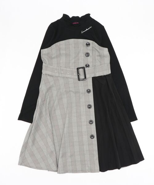 グレンチェックドッキングプリーツ切り替えワンピース ワンピース Lovetoxic ラブトキシック のファッション通販 Zozotown