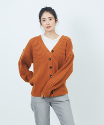 Rouge vif | 【WEB＆一部店舗限定】Vネックボリューム袖カーディガン(カーディガン/ボレロ)