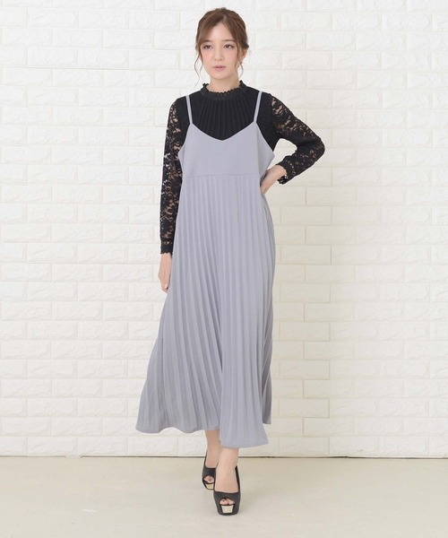 セール キャミプリーツワンピースドレス ワンピース Lace Ladies レースレディース のファッション通販 Zozotown