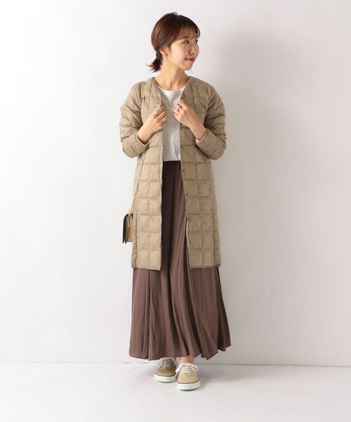 TAION（タイオン）の「TAION:インナーロングダウンコート（その他アウター・レディース・ブラック/ベージュ系その他・ONE SIZE）」の7枚目の写真