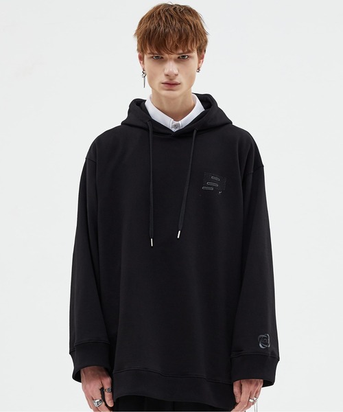 ADD SEOUL（エーディーディーソウル）の「【ADD SEOUL】VINTAGE POSTER AVANTGARDE HOODIE / ADD ヴィンテージ ポスター アヴァンギャルド フーディー（パーカー・メンズ・ブラック・MEDIUM/LARGE）」の4枚目の写真