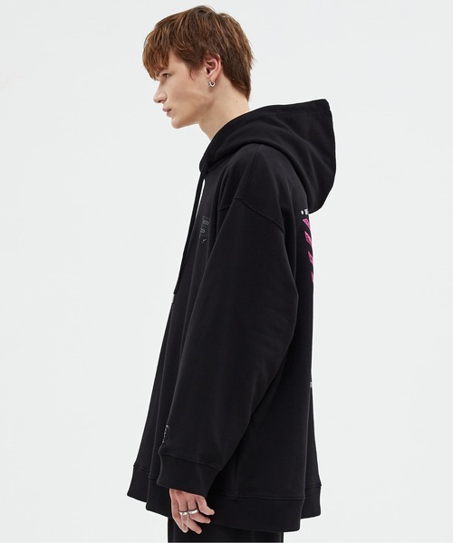 ADD SEOUL（エーディーディーソウル）の「【ADD SEOUL】VINTAGE POSTER AVANTGARDE HOODIE / ADD ヴィンテージ ポスター アヴァンギャルド フーディー（パーカー・メンズ・ブラック・MEDIUM/LARGE）」の6枚目の写真