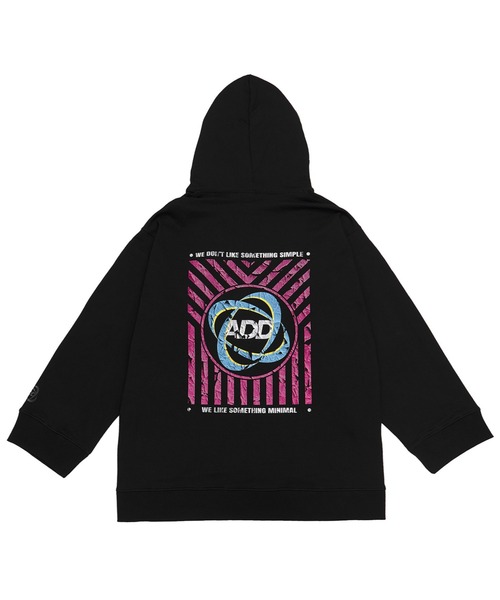 ADD SEOUL（エーディーディーソウル）の「【ADD SEOUL】VINTAGE POSTER AVANTGARDE HOODIE / ADD ヴィンテージ ポスター アヴァンギャルド フーディー（パーカー・メンズ・ブラック・MEDIUM/LARGE）」の5枚目の写真