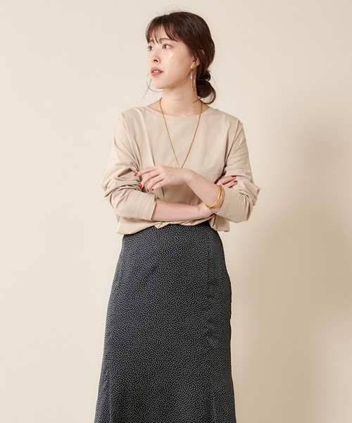 SHENERY(シーナリー)の「シルケットカットソー(Tシャツ/カットソー・レディース・オフホワイト/ベージュ/カーキ・FREE)」の8枚目の写真