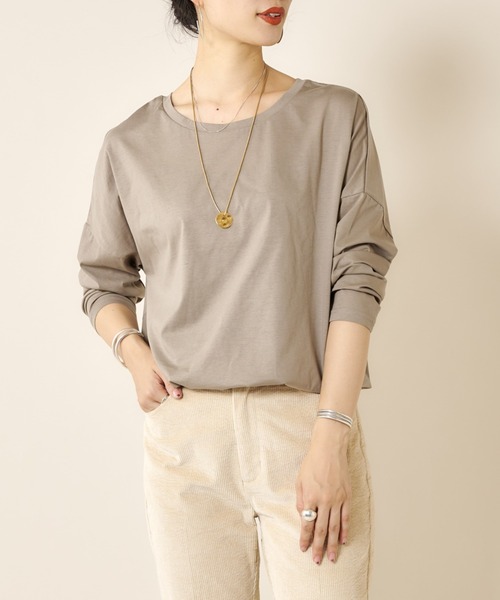 SHENERY(シーナリー)の「シルケットカットソー(Tシャツ/カットソー・レディース・オフホワイト/ベージュ/カーキ・FREE)」の14枚目の写真