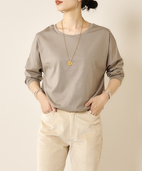 SHENERY(シーナリー)の「シルケットカットソー(Tシャツ/カットソー・レディース・オフホワイト/ベージュ/カーキ・FREE)」の16枚目の写真