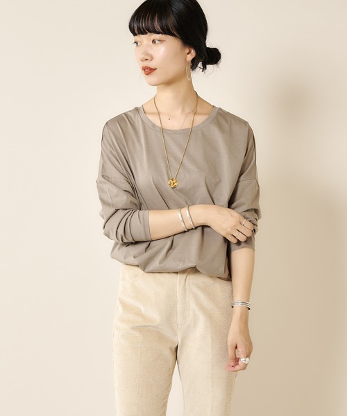 SHENERY(シーナリー)の「シルケットカットソー(Tシャツ/カットソー・レディース・オフホワイト/ベージュ/カーキ・FREE)」の18枚目の写真