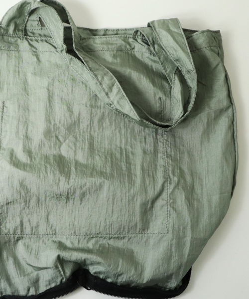 FREDRIK PACKERS(フレドリックパッカーズ)の「FREDRIK PACKERS / フレドリックパッカーズ 2WAY tote トートバック 70D 2way ECO BAG(トートバッグ・レディース・ブラウン/ブラック/グリーン・FREE)」の16枚目の写真