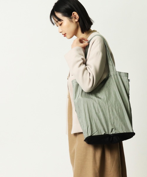 FREDRIK PACKERS(フレドリックパッカーズ)の「FREDRIK PACKERS / フレドリックパッカーズ 2WAY tote トートバック 70D 2way ECO BAG(トートバッグ・レディース・ブラウン/ブラック/グリーン・FREE)」の18枚目の写真