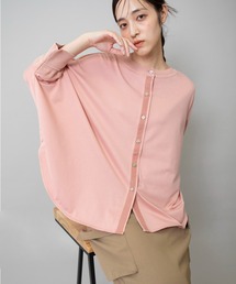 Munich | コットン×ニットリブ　クルーネックリブシャツブラウス(シャツ/ブラウス)