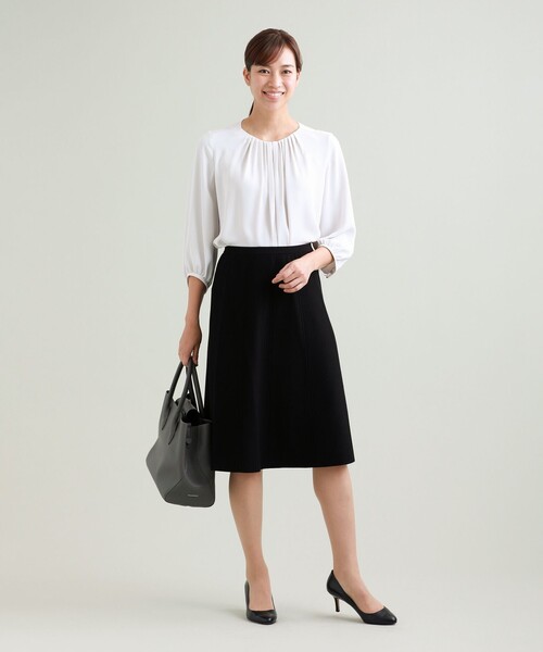 カットソーコンビブラウス Tシャツ カットソー トップス Work トランスワーク のファッション Trans ウォッシャブル