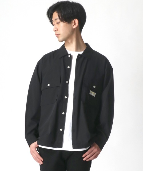 SMITH'S（スミス）の「SMITH'S AMERICAN/スミスアメリカン レーヨン 無地 ストライプ オーバーサイズ ワークシャツ（シャツ/ブラウス・メンズ・ブラウン/ブラック/ブルー系その他/ベージュ系その他・M/L/LL）」の15枚目の写真