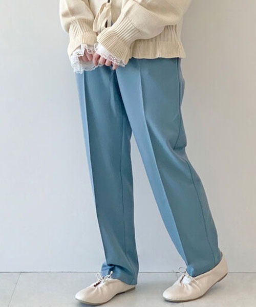 ehka sopo(エヘカソポ)の「テーパードパンツ(その他パンツ・レディース・ベージュ/ブルー/チャコール・フリ-)」の3枚目の写真