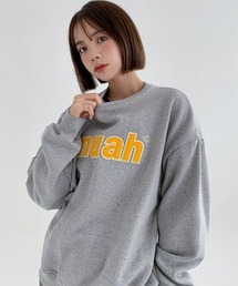 A'GEM/9 × .kom『muah muah/ムーアムーア』SIGNATURE COMBI LOGO MTM/シグネチャー コンビロゴ スウェットシャツ トレーナー