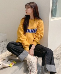 A'GEM/9 × .kom『muah muah/ムーアムーア』SIGNATURE COMBI LOGO MTM/シグネチャー コンビロゴ スウェットシャツ トレーナー