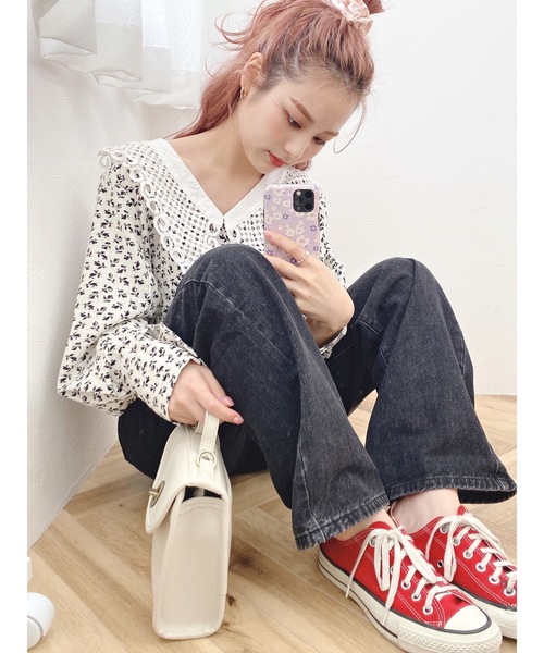 jumelle（ジュメロ）の「ボタンデニムパンツ（デニムパンツ・レディース・ブラック/ブルー・SMALL/MEDIUM）」の7枚目の写真