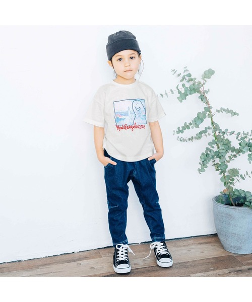 Mark Gonzales（マーク・ゴンザレス）の「WEB限定MarkGonzales（マークゴンザレス）フォト刺繍Tシャツ（Tシャツ/カットソー・キッズ・グレー/オフホワイト・100/110/120/130/140/90/150）」の7枚目の写真