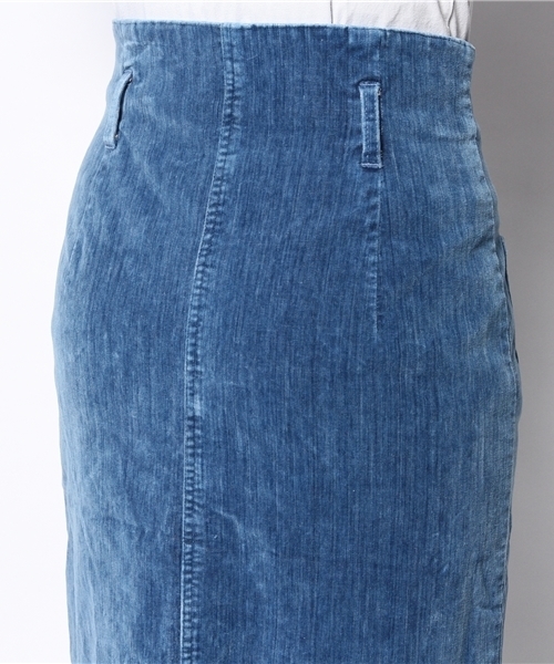 CIAOPANIC（チャオパニック）の「【Ciaopanic】インディゴ別珍ハイウェストスカート（スカート・レディース・インディゴブルー/ダークグレー・MEDIUM/SMALL）」の6枚目の写真