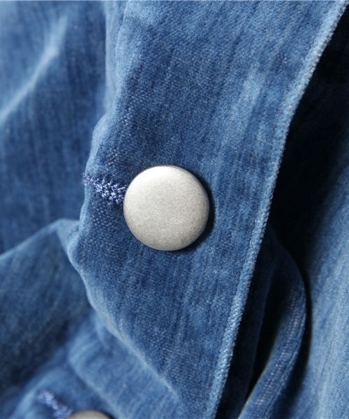 CIAOPANIC（チャオパニック）の「【Ciaopanic】インディゴ別珍ハイウェストスカート（スカート・レディース・インディゴブルー/ダークグレー・MEDIUM/SMALL）」の10枚目の写真