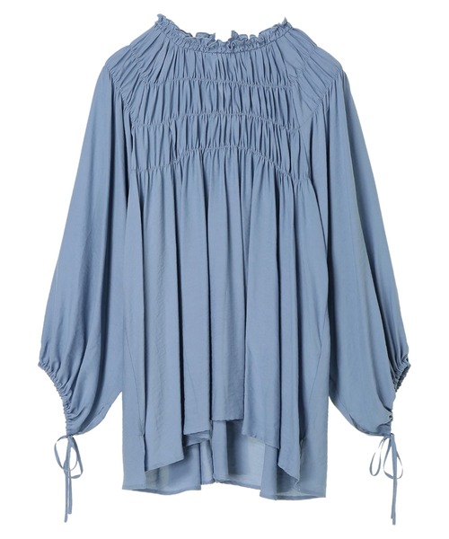 Editt by YECCA VECCA（エディットバイイェッカヴェッカ）の「シャーリングネックブラウス　＊（シャツ/ブラウス・レディース・ホワイト/イエロー/ライトブルー・FREE）」の21枚目の写真