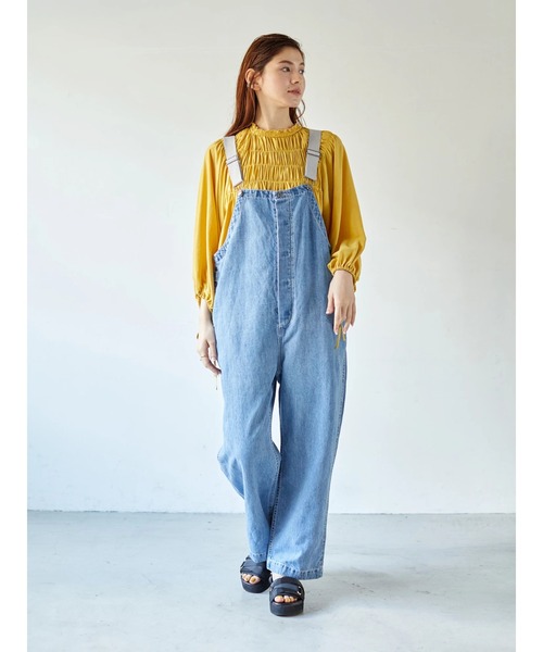 Editt by YECCA VECCA（エディットバイイェッカヴェッカ）の「シャーリングネックブラウス　＊（シャツ/ブラウス・レディース・ホワイト/イエロー/ライトブルー・FREE）」の12枚目の写真