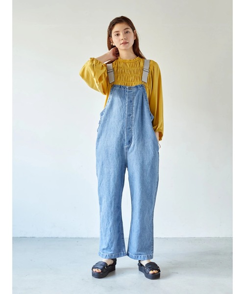 Editt by YECCA VECCA（エディットバイイェッカヴェッカ）の「シャーリングネックブラウス　＊（シャツ/ブラウス・レディース・ホワイト/イエロー/ライトブルー・FREE）」の13枚目の写真