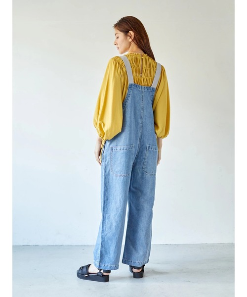 Editt by YECCA VECCA（エディットバイイェッカヴェッカ）の「シャーリングネックブラウス　＊（シャツ/ブラウス・レディース・ホワイト/イエロー/ライトブルー・FREE）」の14枚目の写真