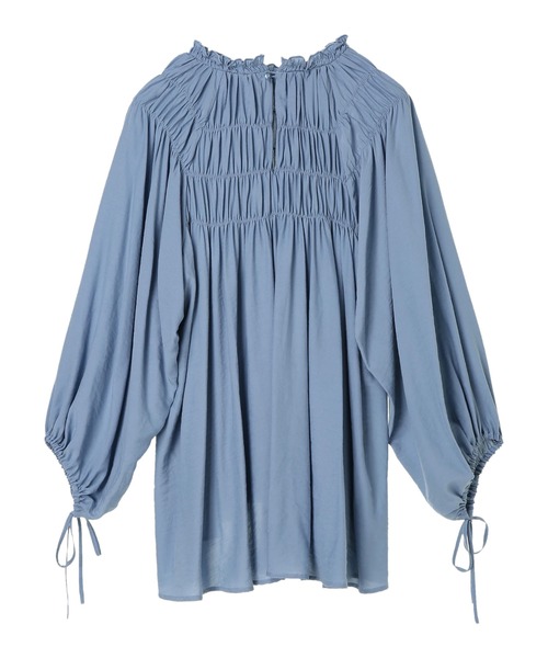 Editt by YECCA VECCA（エディットバイイェッカヴェッカ）の「シャーリングネックブラウス　＊（シャツ/ブラウス・レディース・ホワイト/イエロー/ライトブルー・FREE）」の15枚目の写真