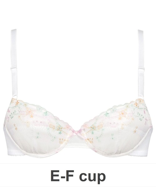 Wing Teen(ウイングティーン)の「成長期のバストをやさしくささえる 3/4カップブラ(E-Fcup)(ブラジャー・レディース・オレンジ/ホワイト/エメラルド・E70/F70/E75/F65/E65/F75)」の3枚目の写真