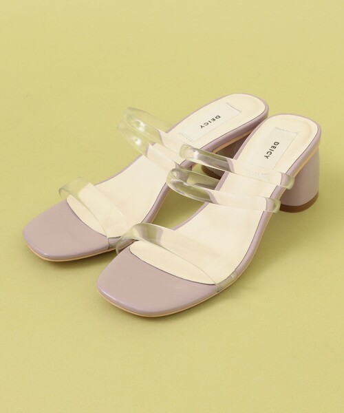 DEICY（デイシー）の「クリアダブルストラップサンダル（サンダル  