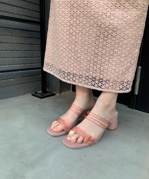 DEICY（デイシー）の「クリアダブルストラップサンダル（サンダル  