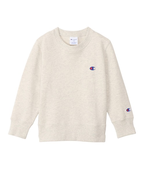 Champion(チャンピオン)の「【Champion/チャンピオン】キッズ ベーシック クルーネックスウェットシャツ(スウェット・キッズ・ネイビー/ベージュ/ブラック/ブルー/オフホワイト/グレー/チャコール/ライトブルー/カーキ/ブラウン/ベージュ系その他3/オートミール・140/110/120/100/130/160/150)」の7枚目の写真