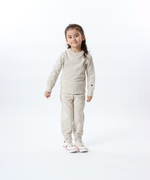 Champion(チャンピオン)の「【Champion/チャンピオン】キッズ ベーシック クルーネックスウェットシャツ(スウェット・キッズ・ネイビー/ベージュ/ブラック/ブルー/オフホワイト/グレー/チャコール/ライトブルー/カーキ/ブラウン/ベージュ系その他3/オートミール・140/110/120/100/130/160/150)」の8枚目の写真