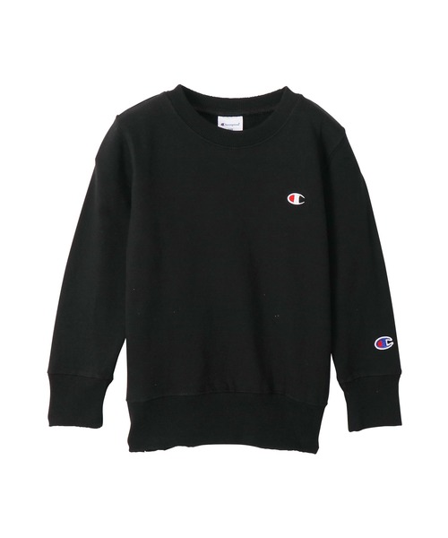 Champion(チャンピオン)の「【Champion/チャンピオン】キッズ ベーシック クルーネックスウェットシャツ(スウェット・キッズ・ネイビー/ベージュ/ブラック/ブルー/オフホワイト/グレー/チャコール/ライトブルー/カーキ/ブラウン/ベージュ系その他3/オートミール・140/110/120/100/130/160/150)」の3枚目の写真