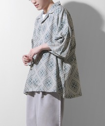 ZIP FIVE | ルーズシルエット 半袖プリントオープンシャツ(シャツ/ブラウス)