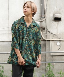 ZIP FIVE | ルーズシルエット 半袖プリントオープンシャツ(シャツ/ブラウス)