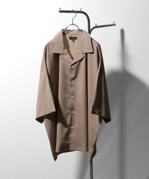 ZIP FIVE（ジップファイブ）の「【ZIP FIVE】ルーズシルエット 半袖柄プリントオープンシャツ（シャツ/ブラウス・メンズ・ブラック/ベージュ/ブルー/チャコール/ブラック系/ブラック系1/グレー系/ブラウン系/ベージュ系/ベージュ系1/ベージュ系2/グリーン系/ブルー系/ワイン系/ワイン系1・FREE）」の5枚目の写真