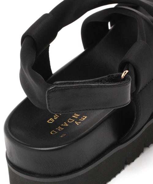 studio CLIP（スタディオクリップ）の「ジャージーフットベットサンダル（サンダル・レディース・ブラック/ベージュ・LARGE/MEDIUM）」の3枚目の写真