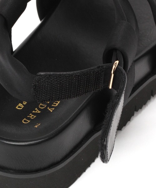 studio CLIP（スタディオクリップ）の「ジャージーフットベットサンダル（サンダル・レディース・ブラック/ベージュ・LARGE/MEDIUM）」の4枚目の写真