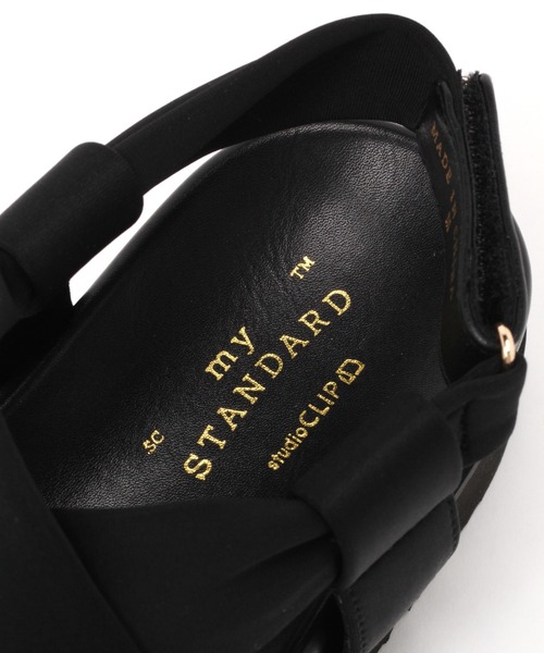 studio CLIP（スタディオクリップ）の「ジャージーフットベットサンダル（サンダル・レディース・ブラック/ベージュ・LARGE/MEDIUM）」の10枚目の写真