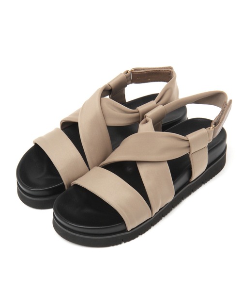 studio CLIP（スタディオクリップ）の「ジャージーフットベットサンダル（サンダル・レディース・ブラック/ベージュ・LARGE/MEDIUM）」の17枚目の写真
