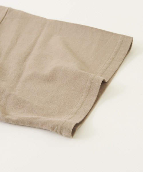 CUBE SUGAR（キューブシュガー）の「OE天竺 パウダー加工 切替プリント Tシャツ（Tシャツ/カットソー・レディース・ベージュ/ネイビー/ナチュラル・M）」の17枚目の写真