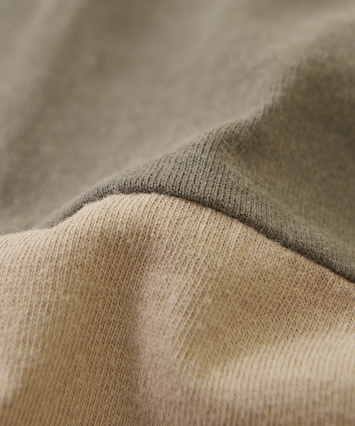 CUBE SUGAR（キューブシュガー）の「OE天竺 パウダー加工 切替プリント Tシャツ（Tシャツ/カットソー・レディース・ベージュ/ネイビー/ナチュラル・M）」の19枚目の写真