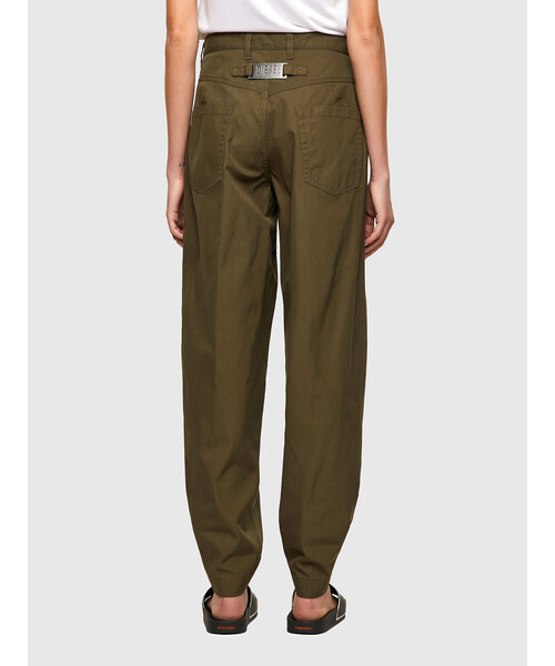 DIESEL（ディーゼル）の「レディース パンツ  コットン ルーズシルエット ツータック（その他パンツ・レディース・ブラック/カーキ・29inch/25inch/27inch/23inch）」の3枚目の写真