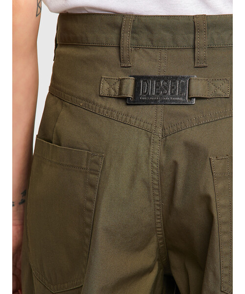 DIESEL（ディーゼル）の「レディース パンツ  コットン ルーズシルエット ツータック（その他パンツ・レディース・ブラック/カーキ・29inch/25inch/27inch/23inch）」の5枚目の写真