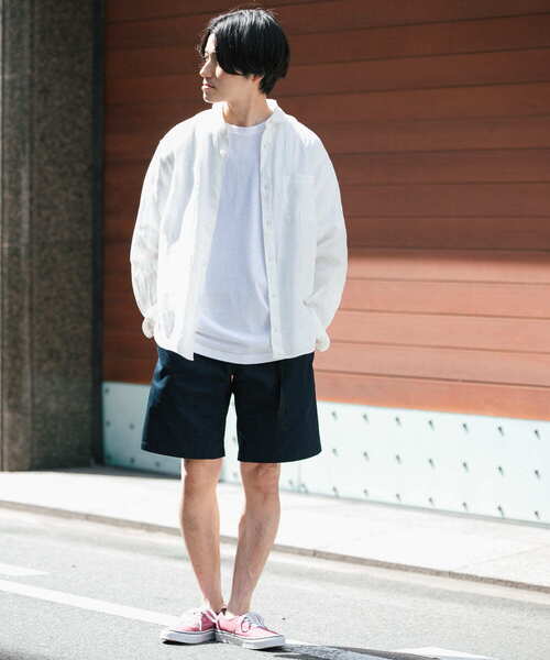 ITEMS URBANRESEARCH(アイテムズ アーバンリサーチ)の「リネン長袖シャツ(シャツ/ブラウス・メンズ・ピンク/ブラック/オフホワイト/グリーン・LARGE/MEDIUM)」の10枚目の写真