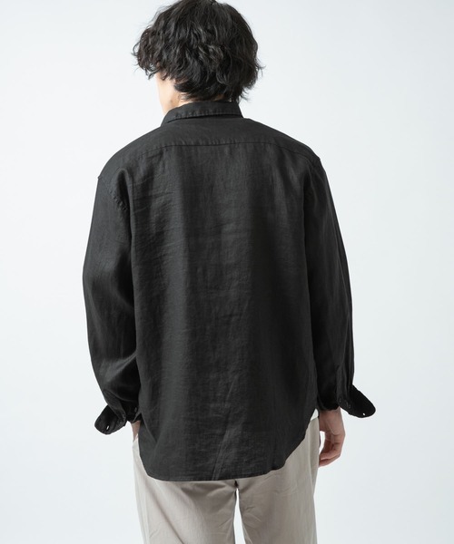 ITEMS URBANRESEARCH(アイテムズ アーバンリサーチ)の「リネン長袖シャツ(シャツ/ブラウス・メンズ・ピンク/ブラック/オフホワイト/グリーン・LARGE/MEDIUM)」の13枚目の写真