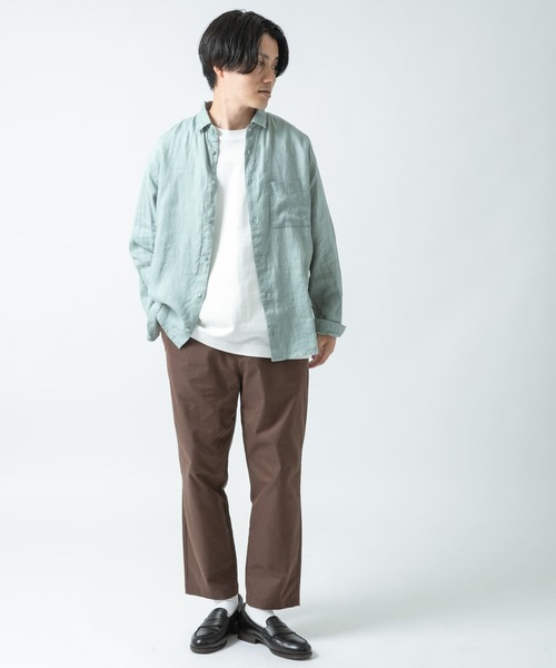 ITEMS URBANRESEARCH(アイテムズ アーバンリサーチ)の「リネン長袖シャツ(シャツ/ブラウス・メンズ・ピンク/ブラック/オフホワイト/グリーン・LARGE/MEDIUM)」の18枚目の写真