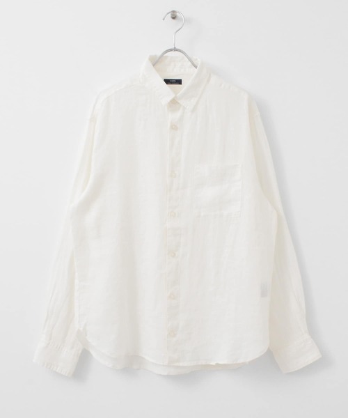 ITEMS URBANRESEARCH(アイテムズ アーバンリサーチ)の「リネン長袖シャツ(シャツ/ブラウス・メンズ・ピンク/ブラック/オフホワイト/グリーン・LARGE/MEDIUM)」の22枚目の写真